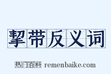 挈带反义词是什么意思的图片